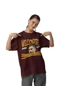 BoldGenz Yo Yo Honey Singh Concert T-Shirt | Oversized 240 GSM Heavyweight Tee | Millionaire India Tour Merch | 100% Cotton Hip-Hop Streetwear for Men & Women (in, Alpha, XS, Plus, Maroon)