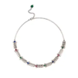 Shaya by CaratLane Feeling Suroop Oxidised Necklace in 925 Silver