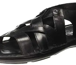 Ruosh Men's Black Sandals - 11 UK/India (45 EU)(1231544010)