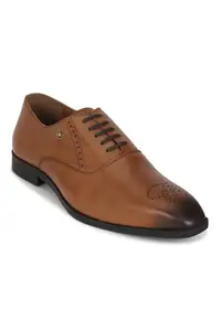 Louis Philippe Men's Tan Formal Shoes Euro- 44