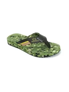 Carlton London Men's Solid Comfortable Flip Flops Colour-Olive, Size-UK 9