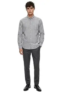 Van Heusen Men Cotton Modern Fit Casual Oxford Stripes Shirts| Effortless Ironing | Superior Fit