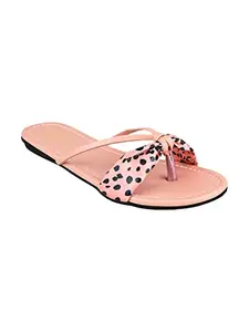Selfiee Amazing Design Women's & Girls Single Strap flat Sandals Stylish and Fashionable Stylish Latest & Trending Slide Sandals Casual(Pink)
