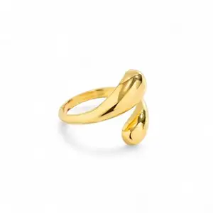 Jewels Galaxy Women Latest Style Gold Plated Adjustable Finger Ring (SMNJG-RNG-5563)