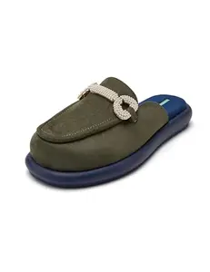 Catwalk Women Stylised Open Back Platforms | For Women & Girls (GREEN,7 UK)