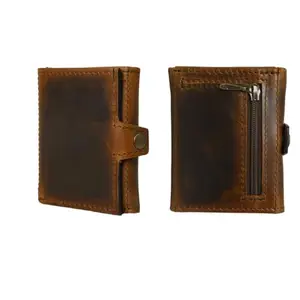 Jajmo Legacy Trifold Wallet with Coin Purse (Without Coin Pocket, Bourbon Brown) (With Coin Pocket)
