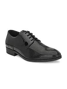 San Frissco Men Alpha Black Derby Faux Leather Formal Shoes