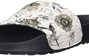 Carlton London sports Women's White Black Slipper - 7 UK