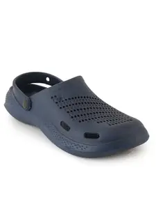 SSHOUT Clogs with Adjustable Back Strap for Mens | Stylish & Anti-Skid | Comfortable & Light Weight | Waterproof & Everyday Use Casual Clogs. Blue