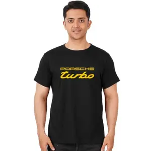 DUDEME : 911 Turbo T-Shirt 100% Cotton T-Shirt for Car Enthusiast Black