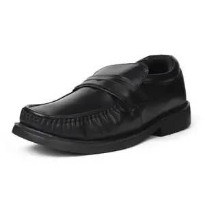 Bata Mens Pu Mocc New Slip Formal Shoes, Black