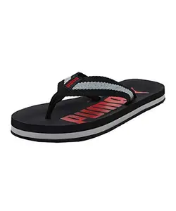 Puma Men's Mellow IDP Black-High Risk Red Slide-10 Kids UK (37544103)