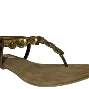 GORNARD Antique Party Women's Flat Sandals Brown
