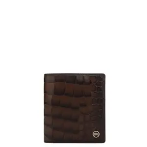 Da Milano Genuine Leather Brown Bifold Men Wallet with Multicard Slot (0463F)
