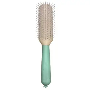 Flat Fancy Hair Brush with Strong & Flexible Nylon Bristles having Anti-static Ball Tips, For Grooming, Straightening, Smoothing, Detangling Hair, Ideal for Men & Women