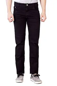 JUBINATION Jeans Pant Mens Z Black Color Traditional Trouser Denim Jeans Pant (Size: 36)