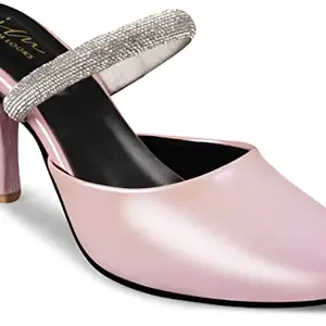 JM LOOKS Fashion Casual Slim Heels Sandals For Womens & Girls SM-1-Peach-40-X