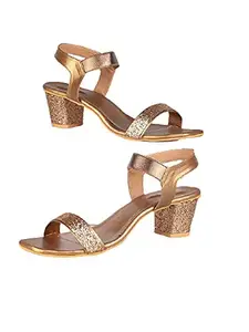 WalkTrendy Womens Synthetic Copper Sandals With Heels - 3 UK (Wtwhs563_Copper_36)