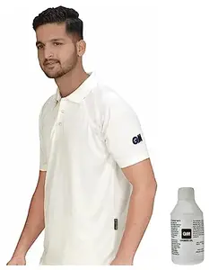 GM 7205 Half Sleeve Cricket T-Shirt Size-X-Large (White/Navy) Linseed Oil Cricket 100Ml