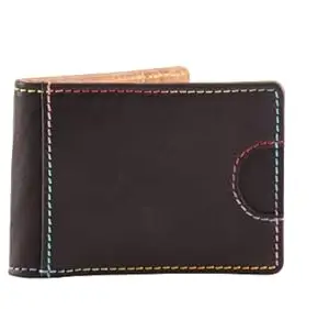 TALIA Tuscon Money Clip Credit Card Wallet - The Perfect Accessory to Keep Your Cards Organized and Secure. Minimalistic and Elegant Design,Crafted with Premium Materials and Designed (Black/Tan)