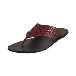 Mochi Mens Leather Maron Slippers (Size (8 UK (42 EU))