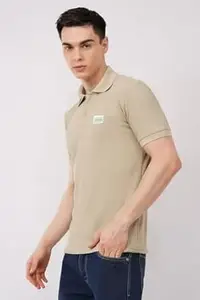 Carver Men's Polo T-Shirt, Short Sleeve, Textured Knit, Collared Neck