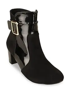 ROCIA Black Women Ankle Length Boots