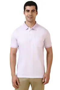 Allen Solly Men's Regular Fit T-Shirt (ASKWQRGFJ31061_Lilac