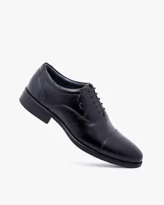 Pierre Cardin EL0807 Leather Formal Shoes for Men_Black_40