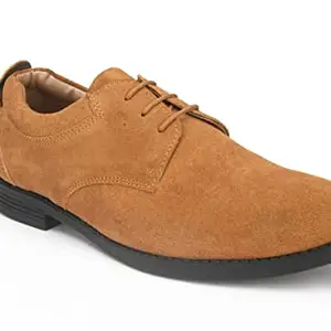DAVID DOLCHINO Derby Suede Leather Shoes for Men (Numeric_10) Brown
