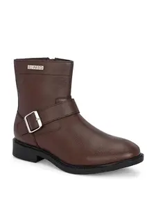 EL PASO Women Brown Faux Leather Casual Chelsea Boots-7