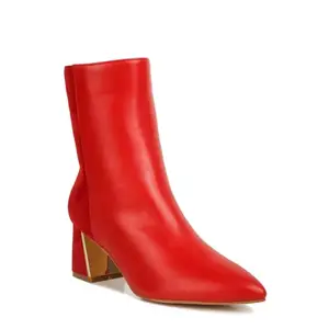 London Rag Suede Back Panel High Ankle Boots