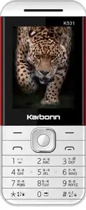 Karbonn K531 | 2.4INCH 1750MAh, Expandable Memory 32gb, White Red, Mobile Phone image 1