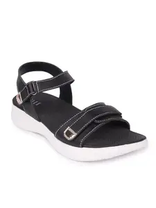 ELLE Women Fashion Sandal,Black,UK-8