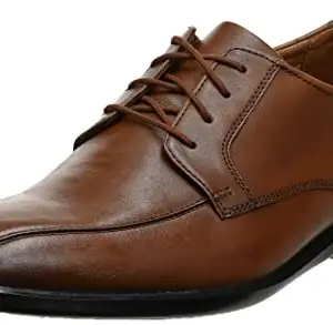 Clarks Men's BENSLEY Run Dark TAN LEA Leather Formal Shoes-9 UK (43 EU) (261496157)