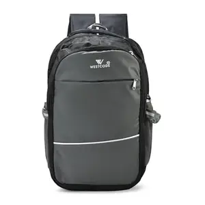 Backpack with Laptop compartment/School Bag Waterproof School Bag (Black Grey, 30 L)