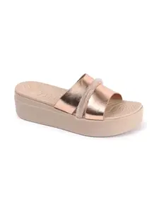 Elle Women Sandal, Rose Gold, 5