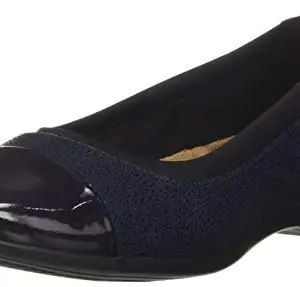 Clarks Women Navy Combi Leather Loafers-3.5 UK (36 EU) (26144962)