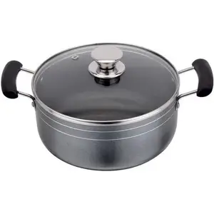 Laxmi Infustries Hard Anodized Kadai 3 Litre, Induction and Gas Compatible