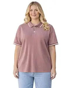 Mack Jonney Women’s Textured Polo T-Shirt | Half Sleeve Cotton Blend Top |Casual Collar Tee | Regular Fit-M7527