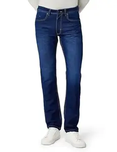 Peter England Men's Regular Fit Premium Jeans for Daily Casual Wear