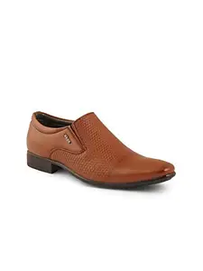 XESS by ID Men's Leather Formal Shoes (XS2034_Tan_6-6.5 UK)