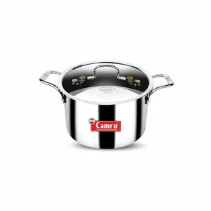 Camro Triply Artisian Serving Pot with Lid (13 No, 2.4 Liters) | Induction Friendly Dishwasher Safe | Gas Stove Compatible | 15+Years of Innovation and Quality price in India.