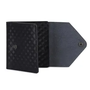 LOUIS STITCH Black Mens Spanish Leather Bifold Wallet Purse for Men | 3 Card Slots, 1 Cash Compartment and 1 Coin Pocket with RFID Blocking (LSWL-06-BTCRJB-100)