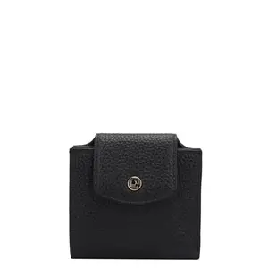 Da Milano Bifold Leather Wallet for Women - Black