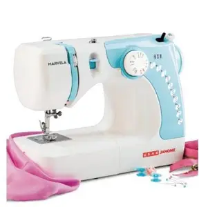 Usha Janome Marvela 60-Watt Sewing Machine (White/Blue Decals)