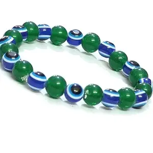 ASTROGHAR Evil eye Crystal Charm Green Blue Bracelet For Men and Women
