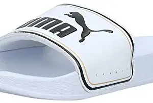 Puma Unisex Adult Leadcat FTR White Team Gold Black Slides-4 Kids UK (37227602)