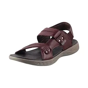 Metro Mens Leather Maron Sandals (Size (11 UK (45 EU))