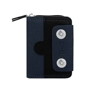 The Wallet Store Bolt Lock Dual-Tone Wallet Cardholder (Blue-Black)